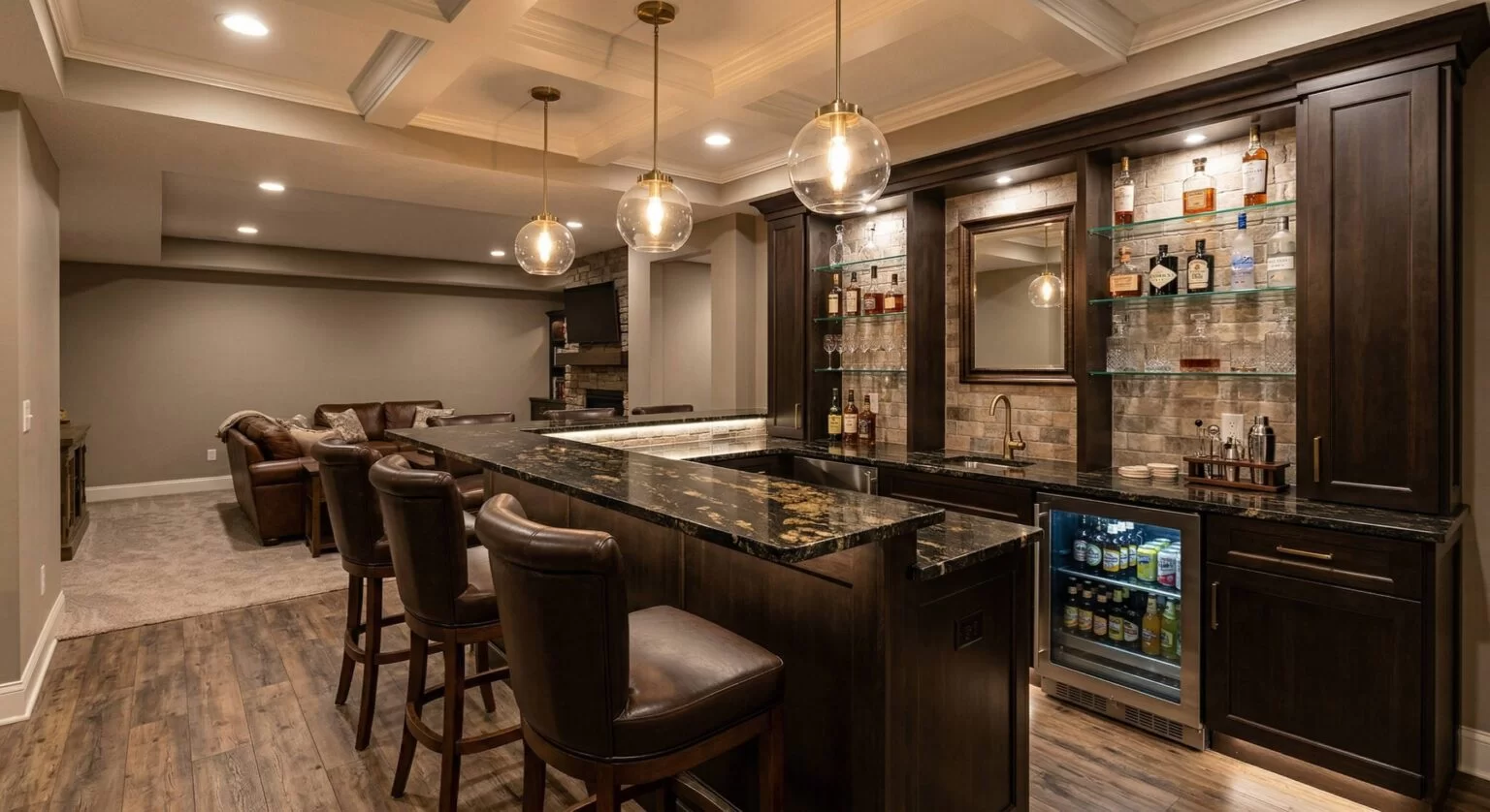 Basement Bar Area Design Ideas That Maximize Entertainment Space
