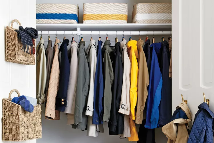 Entryway Coat Closet Conversion Into an Organized Drop Zone